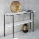Two layer Sintered Stone Metal Shelf, L120 [Display]